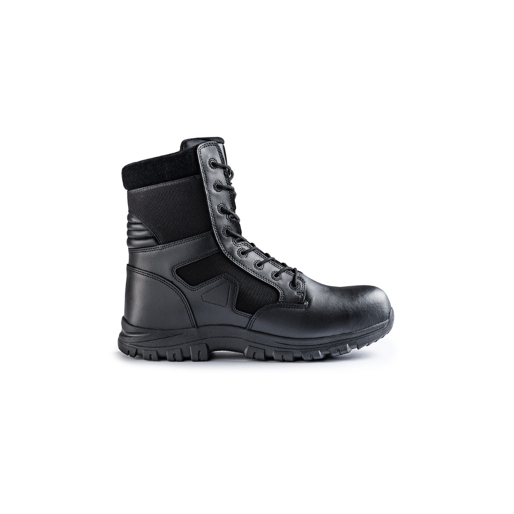 Chaussures de sécurité SÉCU-ONE 8 pouces noires avec zip, technologie GRIP-URBAN et ERGO-SOFT de A10 Equipment