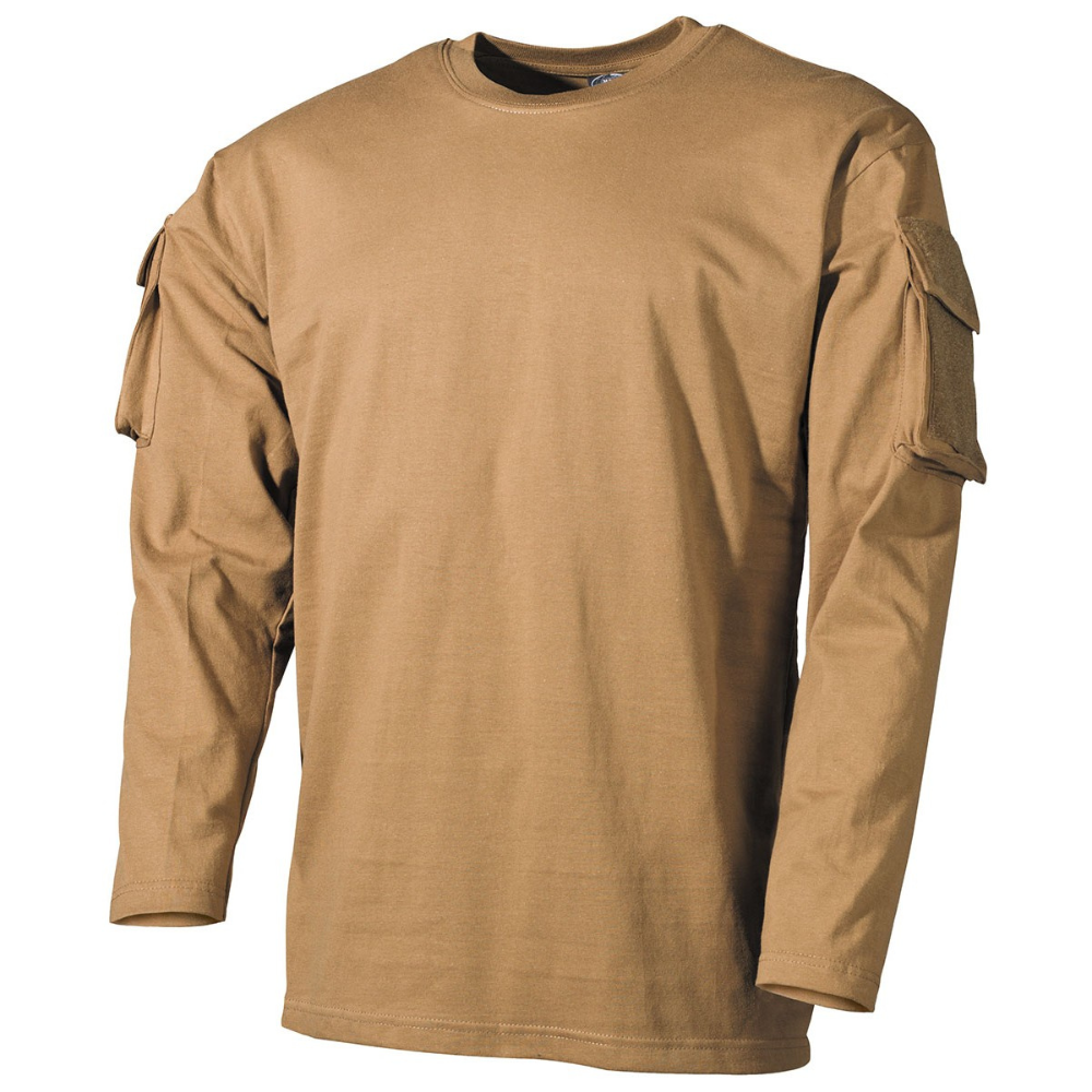 T-SHIRT TACTIQUE US  MANCHES LONGUES TAN | MFH