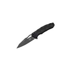 Image d'un couteau pliant noir Boker Plus 01BO636 avec lame en acier Nitro-V et manche en G10, design par Alessandra De Santis d'Hydra Design.