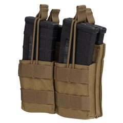 Porte-chargeurs x4 MA43-498 Tan de Condor Outdoor, compatible avec chargeurs AR/M4, sécurisé par des cordons élastiques, avec sangle avant pour attaches supplémentaires et compatible MOLLE