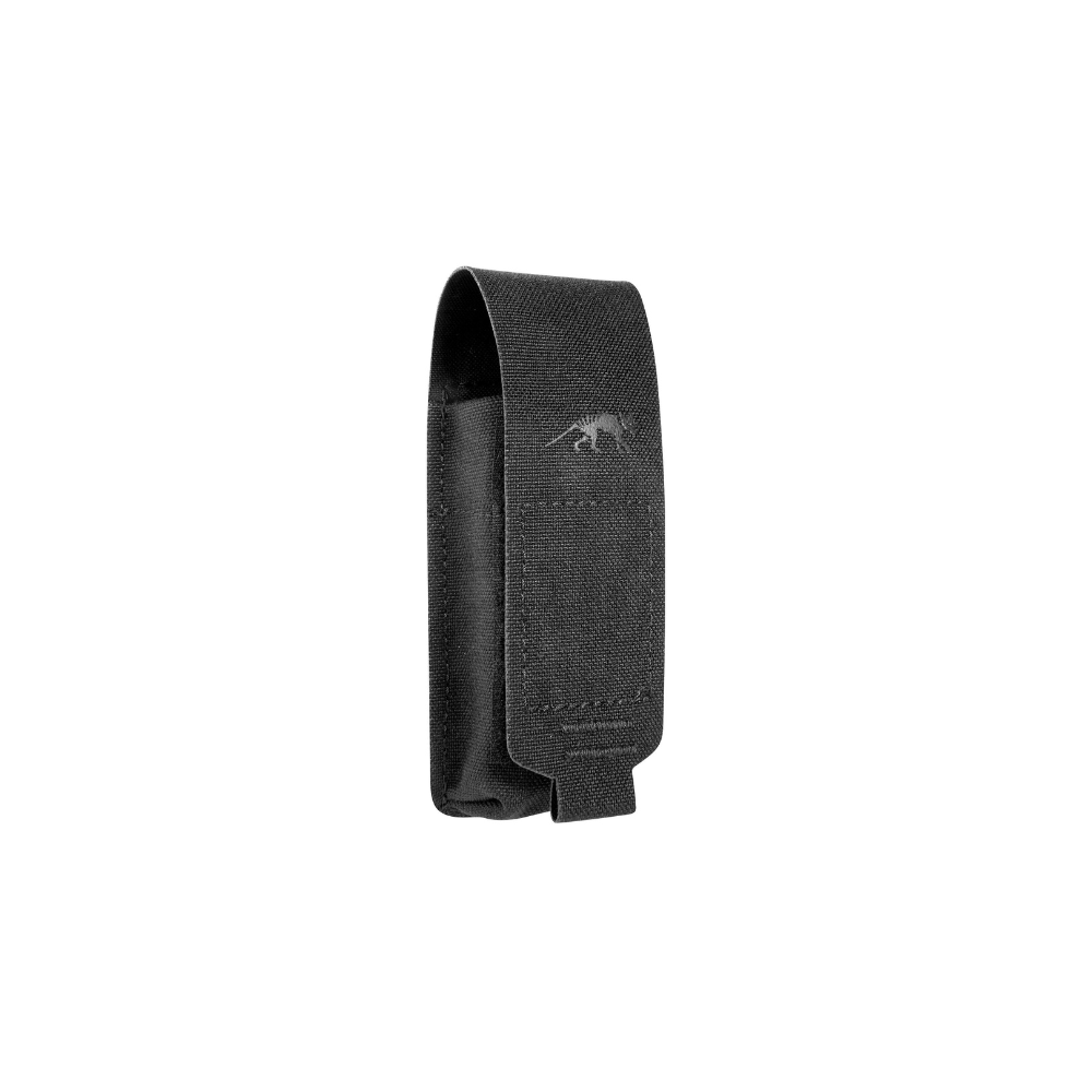 Porte-chargeur noir Tasmanian Tiger TT SGL Pistol Mag Pouch MKII pour chargeur pistolet simple ou double colonne, avec système d'attache MOLLE et construction renforcée en CORDURA