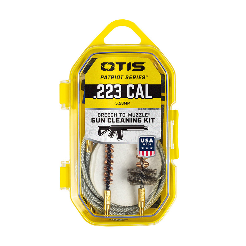 Kit de nettoyage d'arme à feu calibre .223/5.56 mm de la marque Otis, fabriqué aux États-Unis, garantie 25 ans, contenant divers outils et accesso
