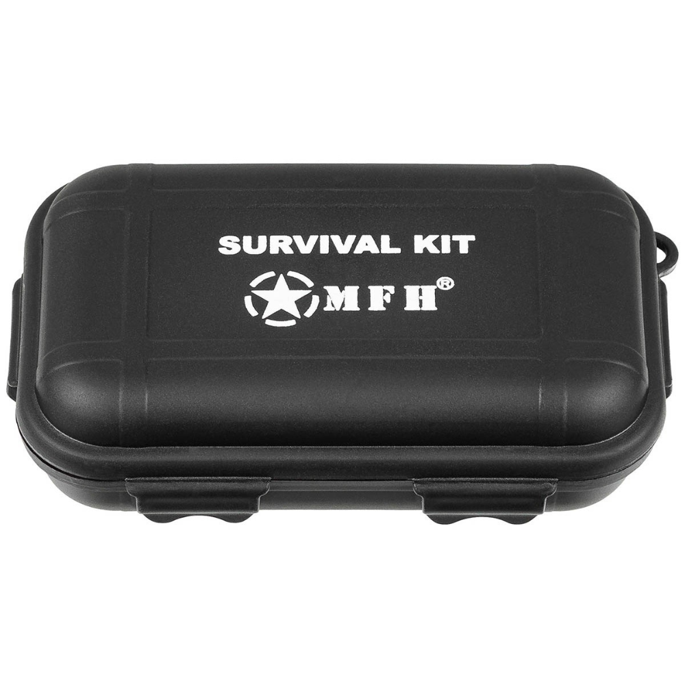 BOÎTE ÉTANCHE KIT DE SURVIE NOIRE |  MFH