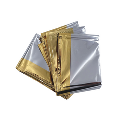 Alt tag : Couverture de survie isotherme OPEX, protection d'urgence contre le froid et la chaleur, imperméable et réutilisable