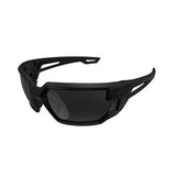 Lunettes balistiques Mechanix Type-X verres fumés - vue trois quarts de la monture semi-rigide noire
