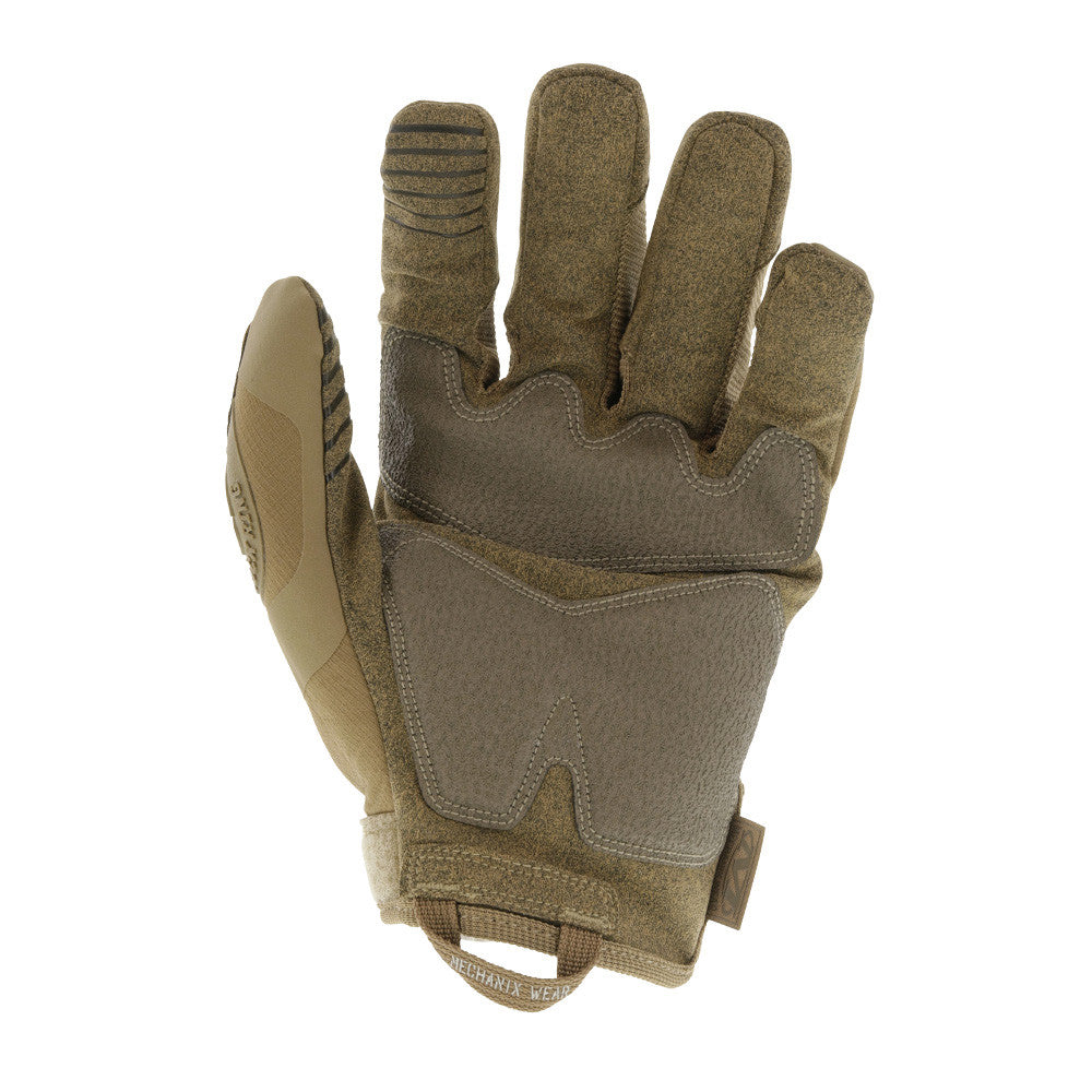 Paume des gants M-Pact Mechanix tan en microfibre renforcée avec doublure Armortex