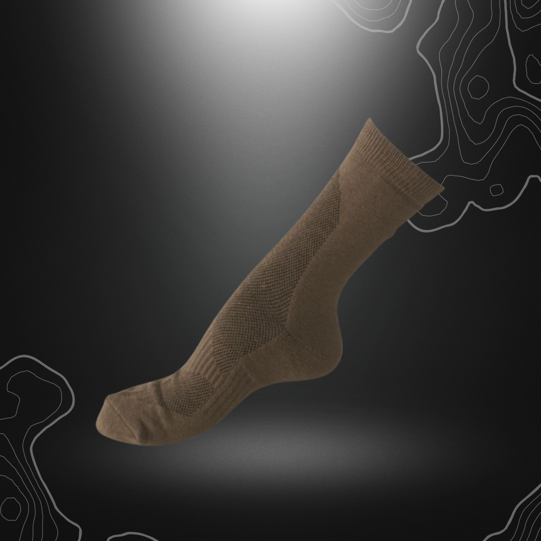 Chaussettes mi-hautes vert olive Coolmax® de Mil-Tec avec contrôle d'humidité et confort durable