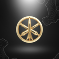 Emblème doré pour béret d'artillerie