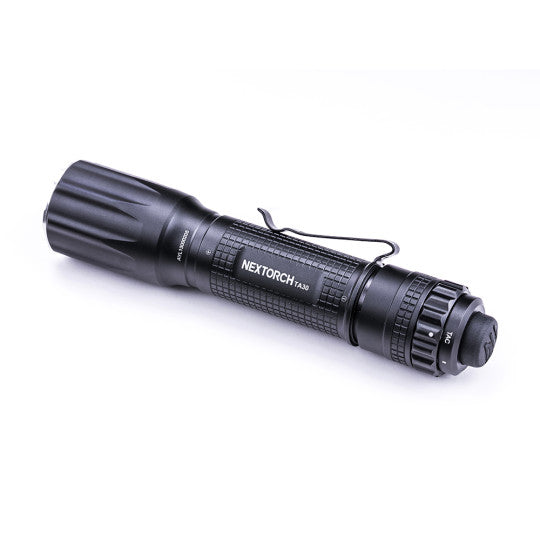 Nextorch TA30 V2.0 1300 Lumens rechargeable tactical lamp with USB-C charging, anti-slip textured body and glass breaker feature