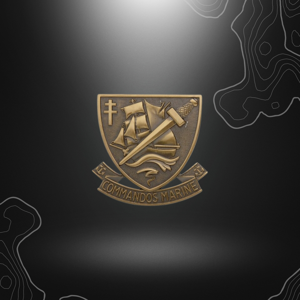 Insigne de béret commando marine en bronze
