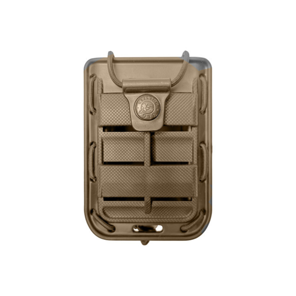 Porte-radio BOUNGY 8BL19 de VEGA-HOLSTER en polymère injecté thermo-moulé, compatible avec toutes les radios jusqu'à 5,5 cm de largeur, coloris tan, noir, vert
