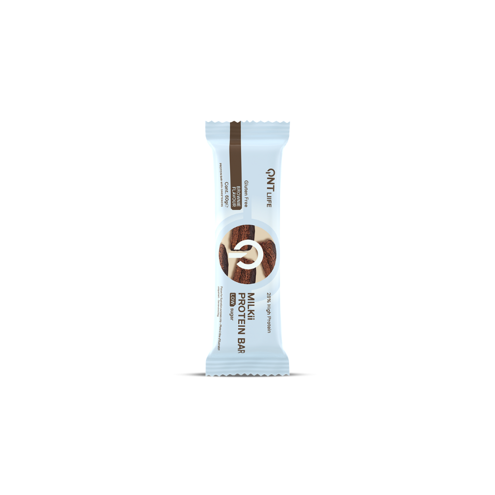 Barre protéinée MILKii au goût de brownie sans gluten et faible en sucre