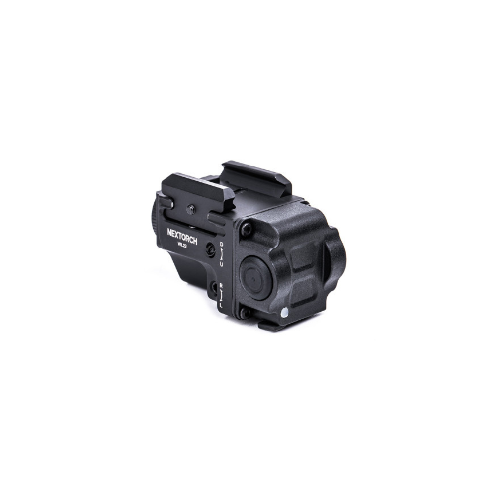 Robuste lampe tactique WL22 avec pointeur laser rouge pour arme de poing, 650 lumens, fabriquée en alliage d'aluminium par Nextorch