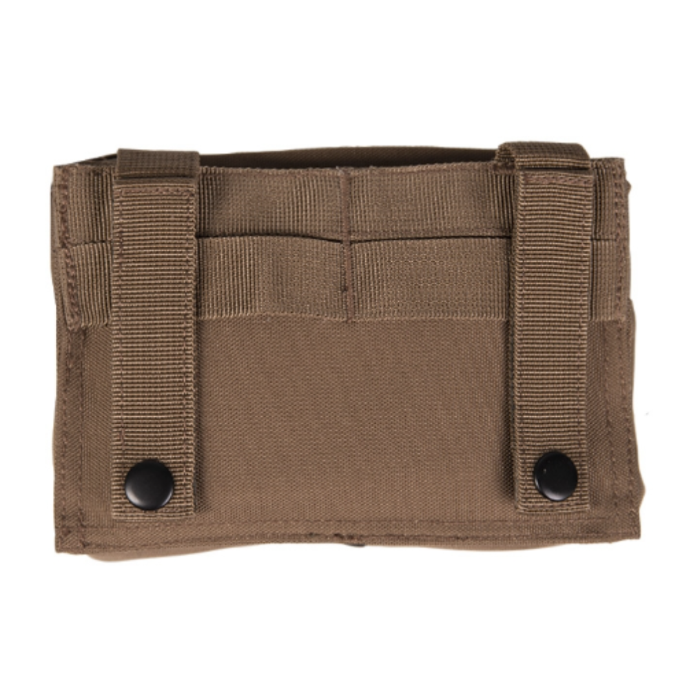 Poche Molle Admin Belt Pouch Laser Petit Tan de Mil-Tec en polyester avec système de fixation laser cut, fermeture zip et système de fixation Molle