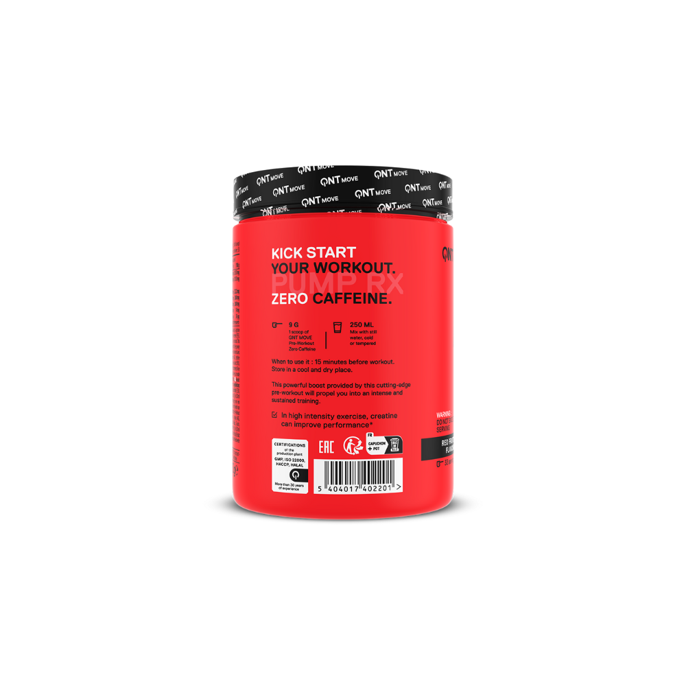 Booster de performance sportive PUMP RX aux fruits rouges de QNT