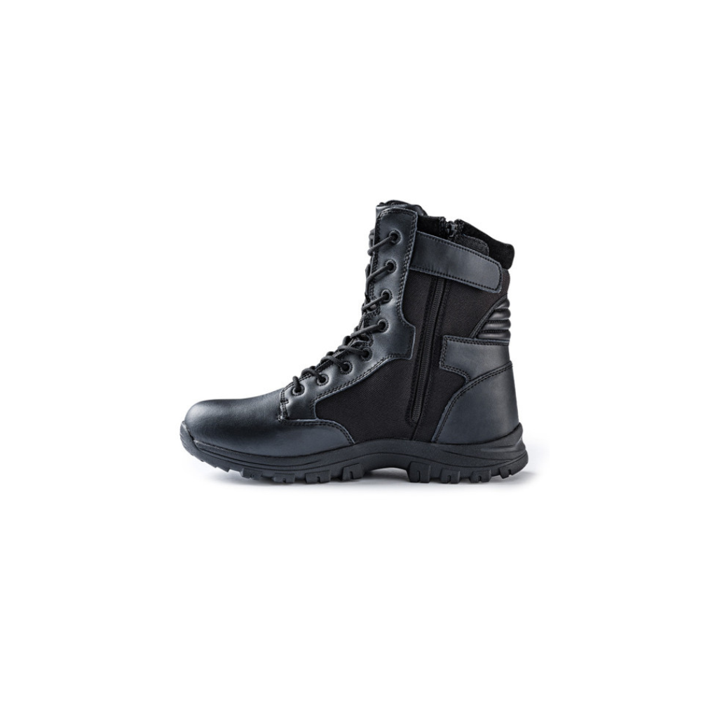 Chaussures de sécurité Secu-One 8’ Zip Noir de A10 Equipment avec semelle extérieure Grip-Urban et semelle intérieure Ergo-Soft pour une adhérence et un confort optimal