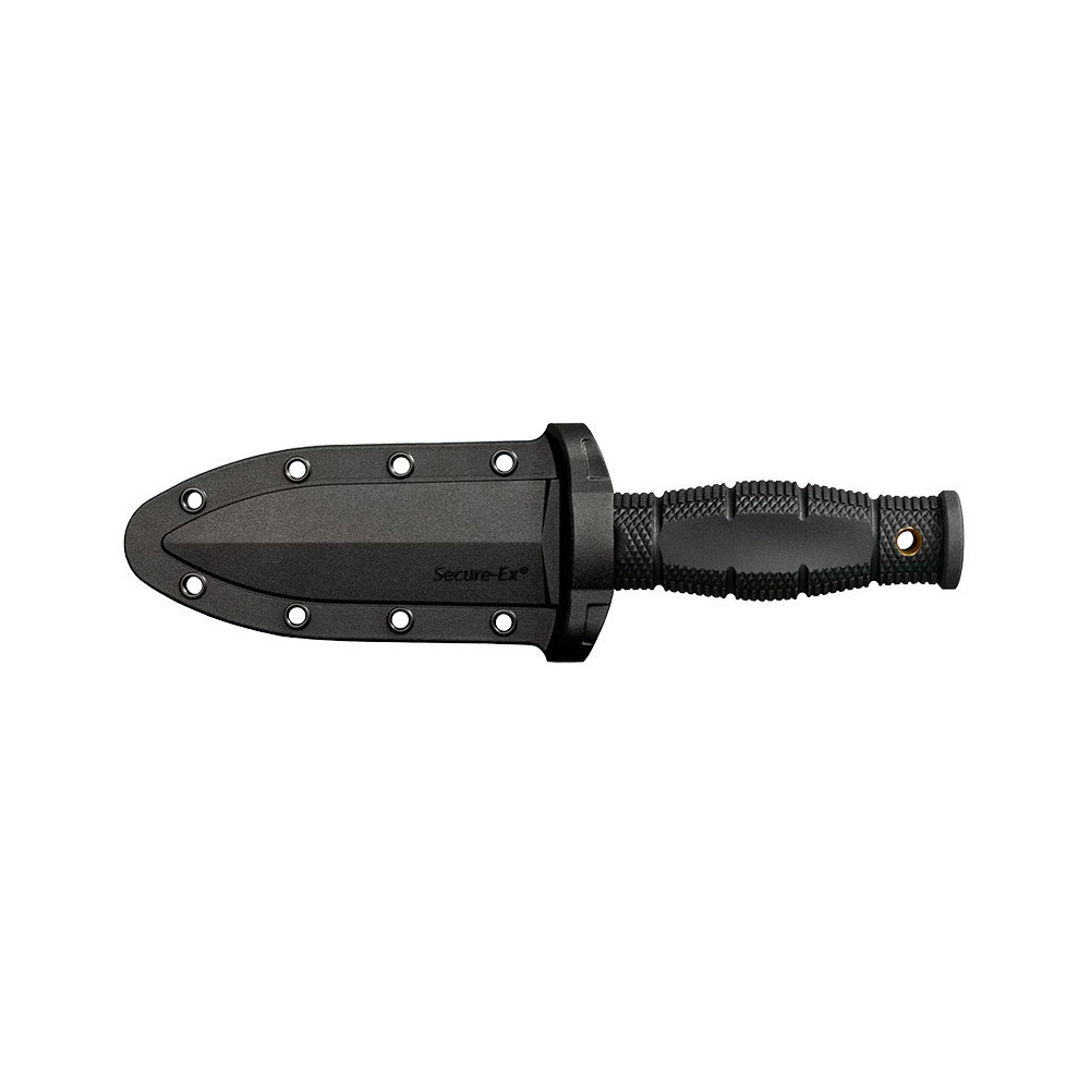 Mini couteau Leatherneck Spear Point de Cold Steel avec lame en acier double tranchant, garde de sécurité et poignée ergonomique en Kray-Ex