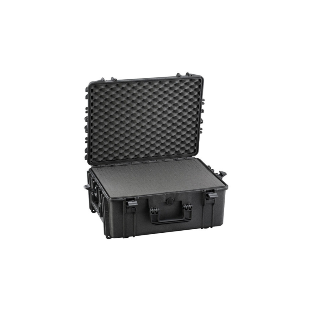 Valise de transport étanche noire Max540 H245S de Max Cases, résistante aux chocs et à l'eau, avec mousses prédécoupées pour une protection optimale.