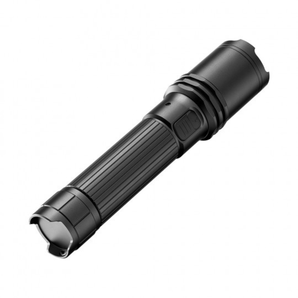 Klarus A1 Pro 1300 Lumens rechargeable black lamp with USB-C port, dual side switch, and emergency glass breaker feature