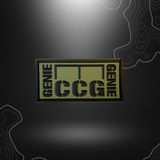 Patch de spécialiste en génie CCG sur un fond vert variant légèrement de teinte