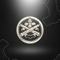 Argent insigne de béret militaire