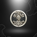 Argent insigne de béret ABC