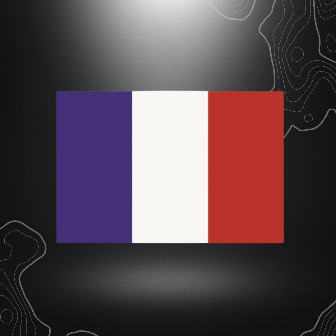 Grand drapeau de la France de 90 x 150 cm en polyester avec deux oeillets en métal pour suspendre, fabriqué par Miltec