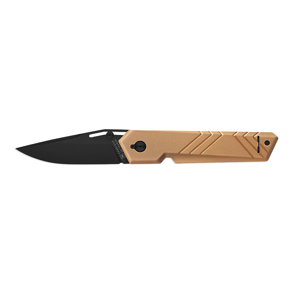 Unboxer Vengeur Tan, couteau pliant léger et plat fabriqué en France par TB Outdoor