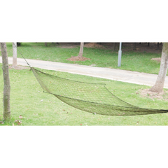 Hamac filet vert olive compact avec anneaux métalliques et cordes de fixation, MFH