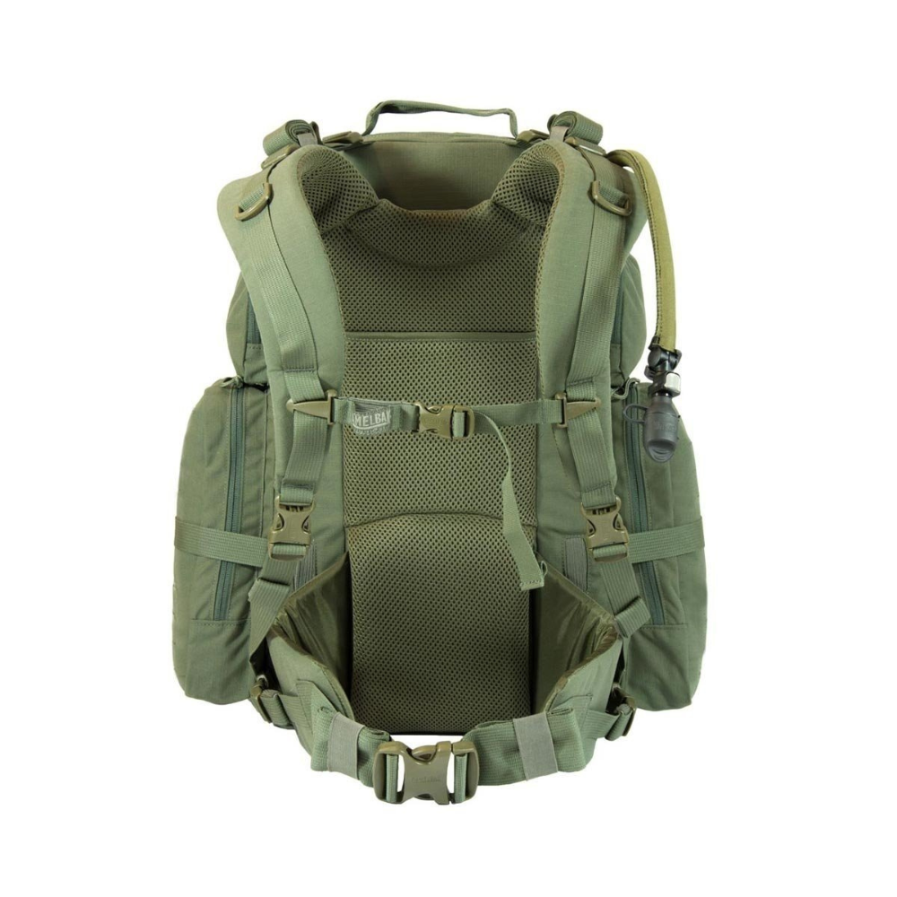 Sac à dos militaire robuste et léger BFM Futura 3.1 en Cordura rip stop vert olive avec réservoir d'eau Antidote 3 litres, fabriqué par Camelbak en collaboration avec les forces franç