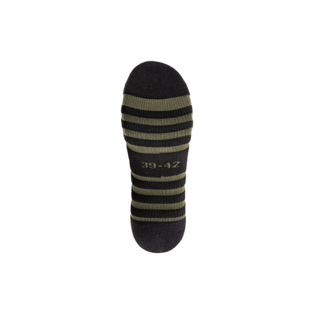 Chaussettes Impact 7 Summer de A10 Equipment vert olive en laine mérinos, nylon et élasthanne avec technologie thermorégulante et fibre Q-SKIN résistante