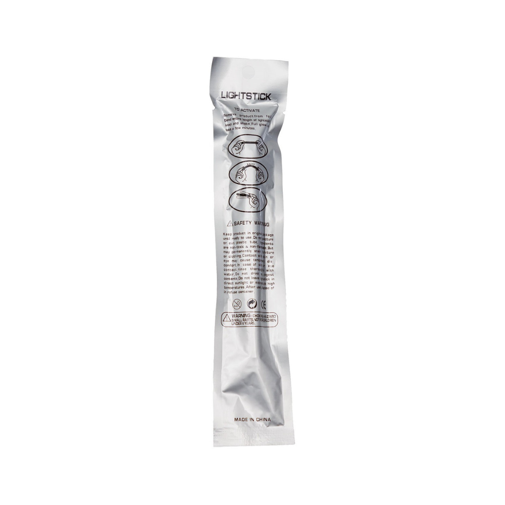 Stick lumineux infrarouge Cyalume de 15x1,5 cm, durée de combustion de 8 à 12 heures, visible uniquement avec vision nocturne