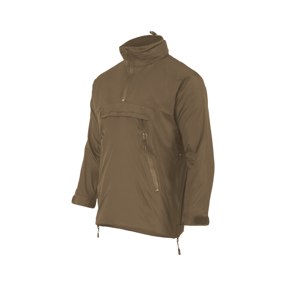 VESTE IMPERMÉABLE HALO DOUBLÉE MICRO-POLAIRE DEMI ZIP VERT OLIVE | HIGHLANDER