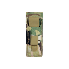 Porte-chargeur simple pour pistolet TASMANIAN TIGER en Coyote, compatible avec plusieurs modèles de pistolets et système d'attache MOLLE, en Cordura 700 den
