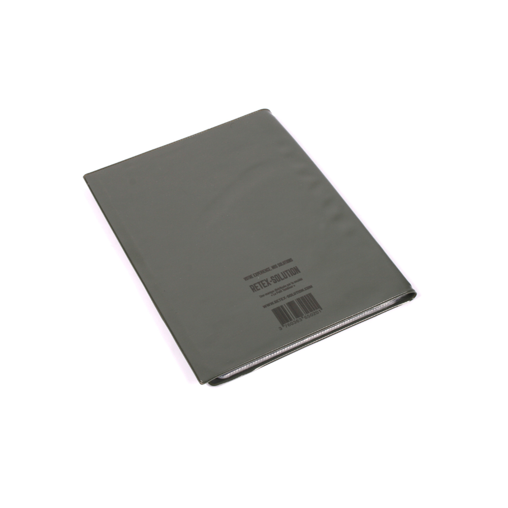 Vert Carnet Porte-Vues Chef de Groupe A5 fabriqué en France par Retex Solution, avec format de 22,5 cm x 17 cm, 64 vues format A5, couverture semi-rig