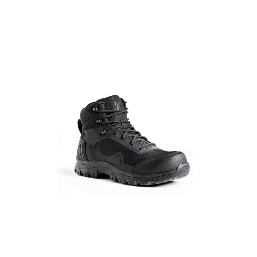 Chaussures de sécurité SÉCU-ONE 6 TCP noir par A10 Equipment avec semelles GRIP-URBAN et ERGO-SOFT pour adhérence et confort optimal.