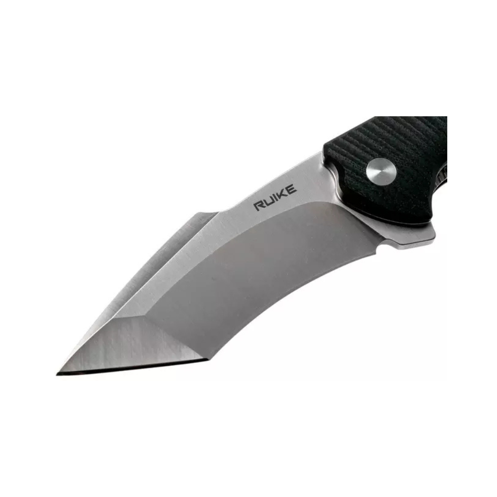 Couteau pliant tactique P851B noir de RUIKE avec lame en acier inoxydable et manche en G10