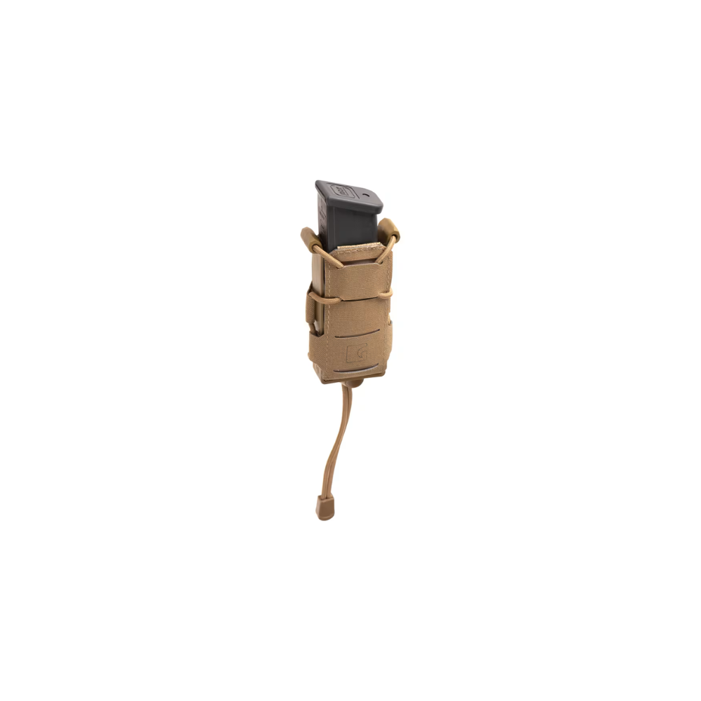 Porte chargeur 9mm Speedpouch LC Coyote de Clawgear, équipement en nylon léger et polyvalent avec cadre de rétention en plastique pour un maintien ferme du chargeur