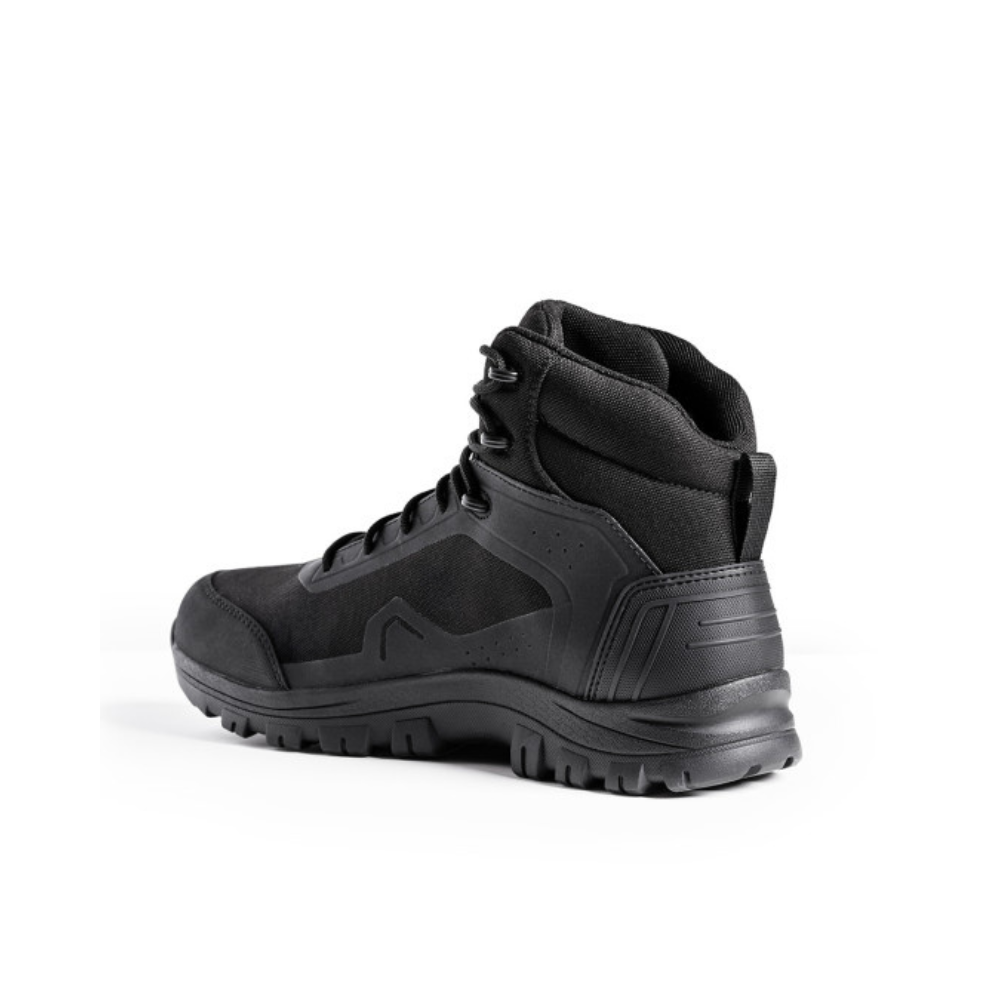 Chaussures de sécurité Sécu-One 6 noires par A10 Equipment pour la sécurité privée, résistantes et ergonomiques avec semelle extérieure Grip-Urban et semelle intérieure Ergo-