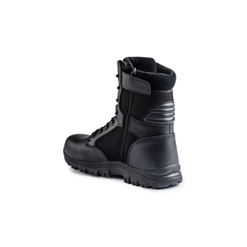 Chaussures de sécurité SÉCU-ONE 8 ZIP TCP PSR noires de la marque A10 Equipment avec semelle GRIP-URBAN et coque de protection TOE CAP PROTECT