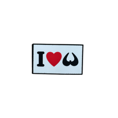 Patch humoristique 'I Love Boobs' en PVC de haute qualité