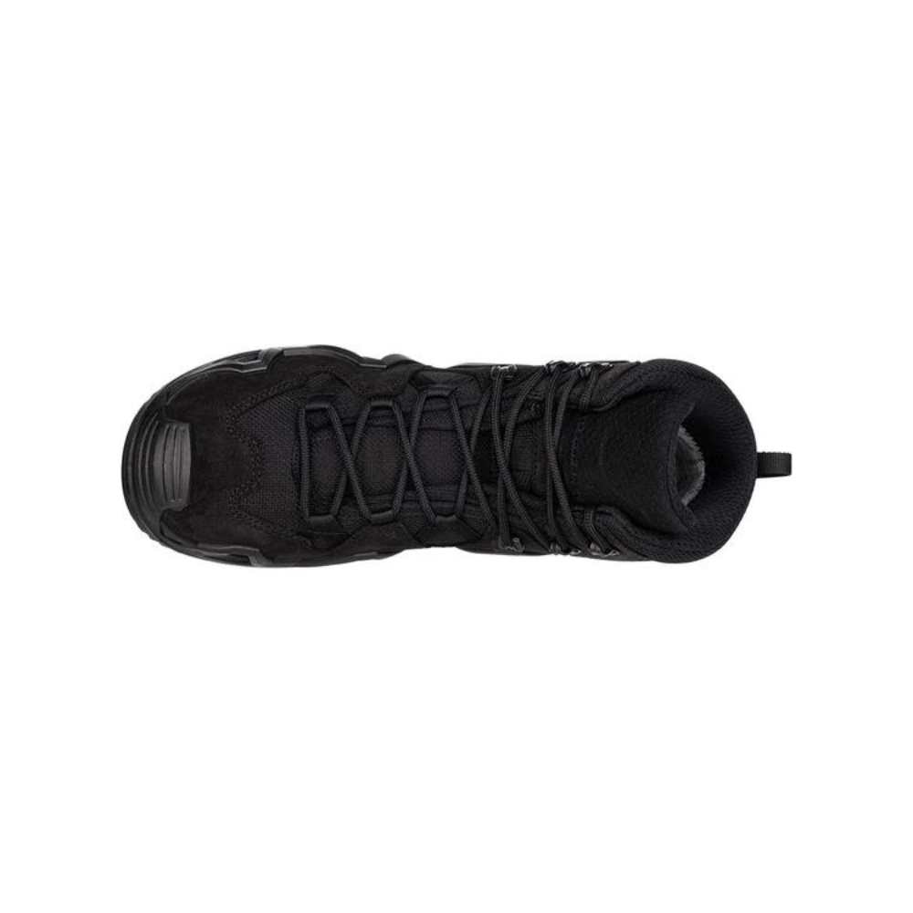 Chaussures noires Zephyr GTX Mid MK2 de Lowa, améliorées pour plus de solidité et de performance, avec semelle isolante et antidérapante, tige résistante et protection du cou