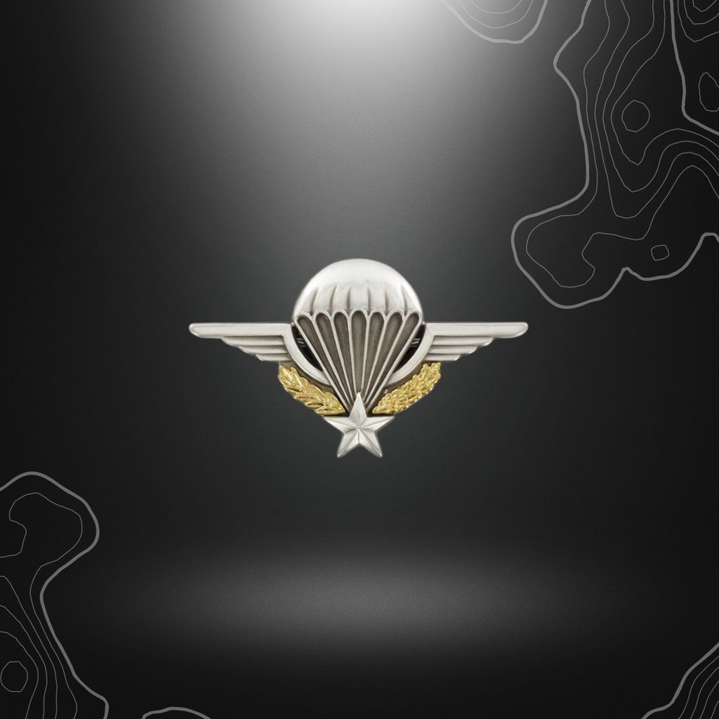 Alt tag pour Insigne Brevet Militaire Para en argent avec Pins
