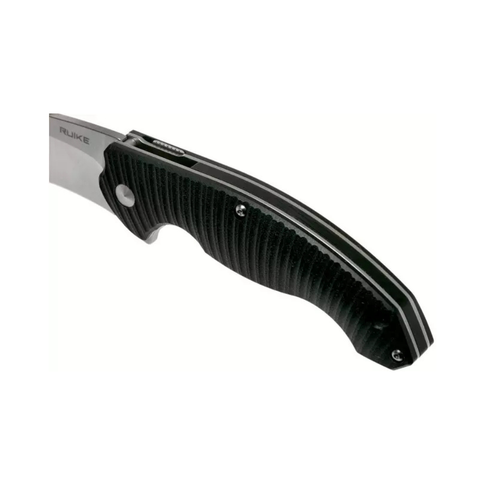 Couteau pliant tactique noir P851B de RUIKE avec lame en acier inoxydable et verrou de sécurité Thumb Up