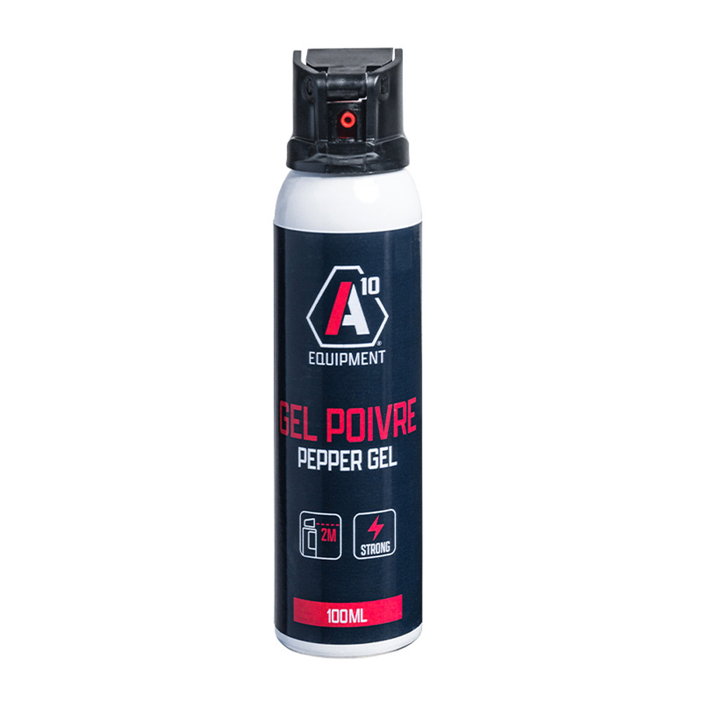 Aérosol lacrymogène anti-agression gel poivre 100ml de A10 Equipment