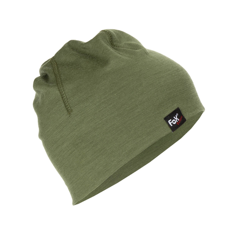 BONNET BEANIE MERINO LITE VERT |  FOX OUTDOOR