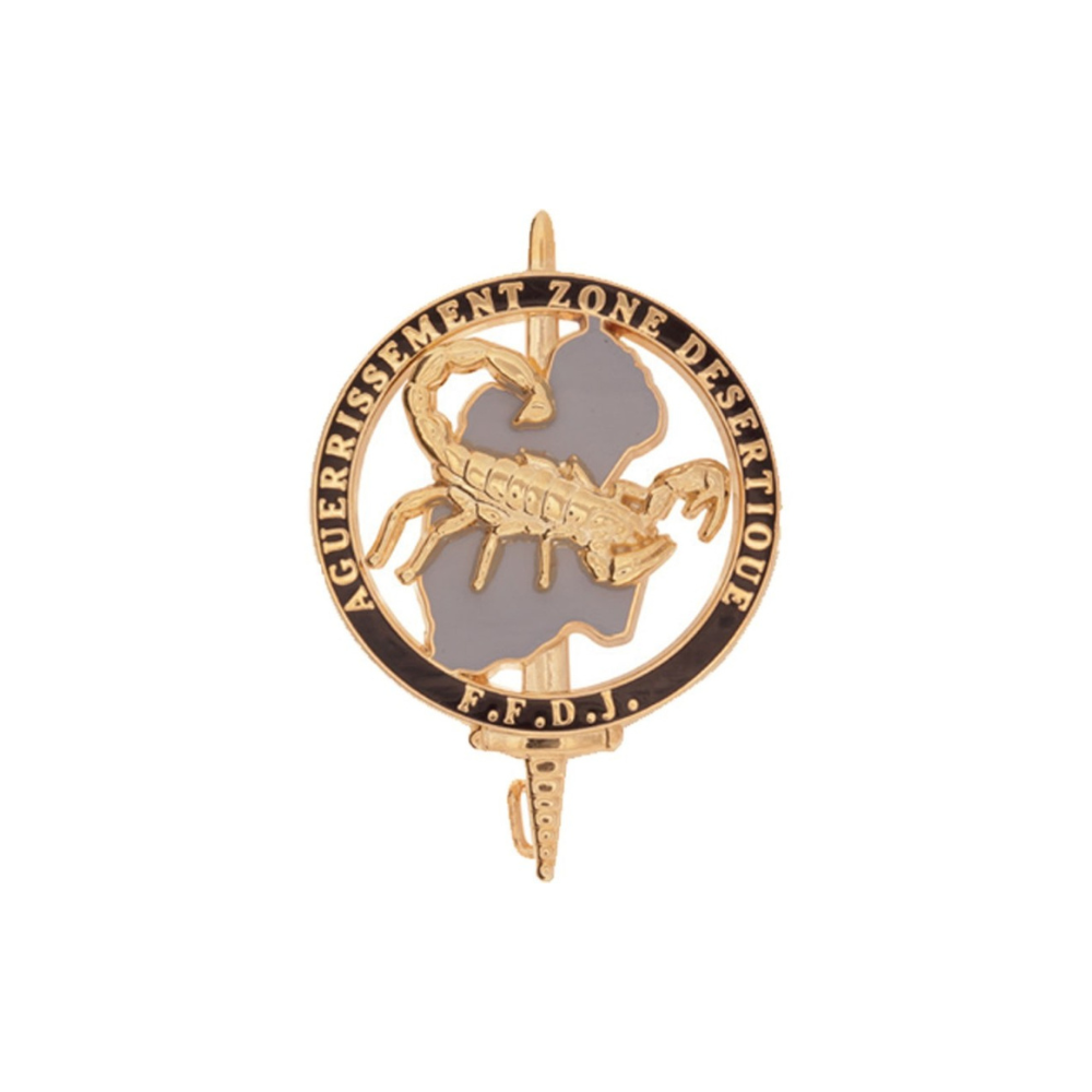 BREVET MILITAIRE AGUERISSEMENT ZONE DESERTIQUE OR