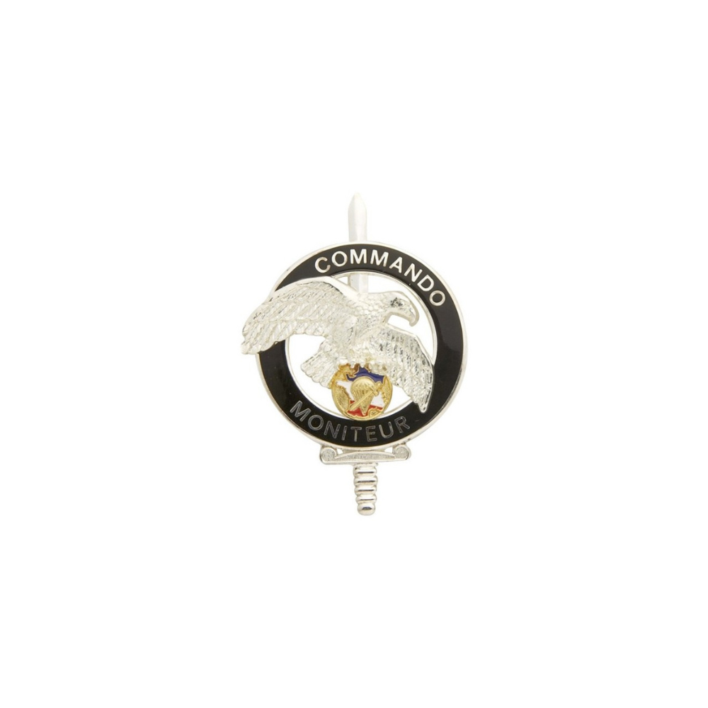Alt=Insigne métal Brevet Militaire Instructeur CNEC Moniteur Commando