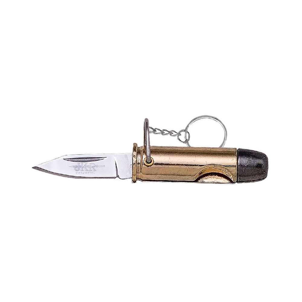 Couteau pliant JKR0672 avec manche en forme de balle en aluminium cuivré et lame en acier inoxydable de 32mm