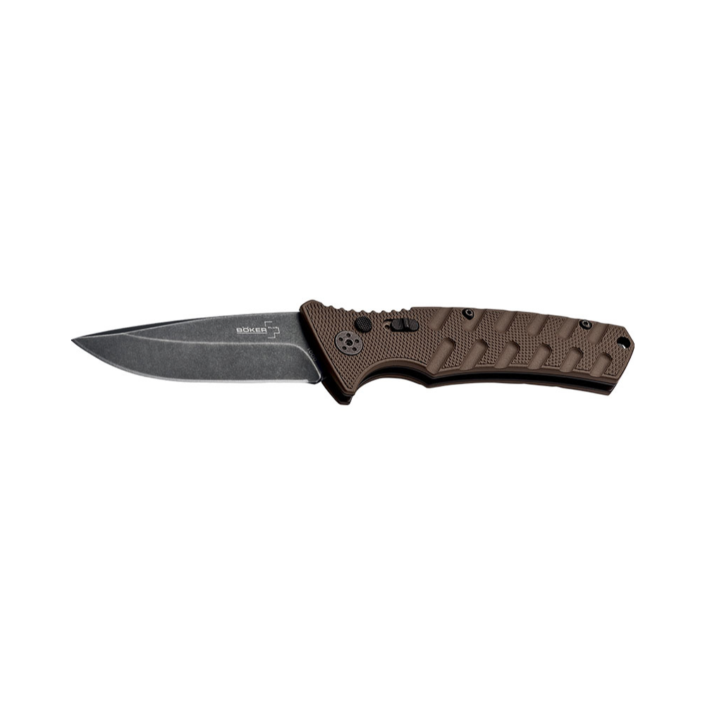 COUTEAU PLIANT AUTOMATIQUE STRIKE SPEARPOINT COYOTE | BOKER PLUS